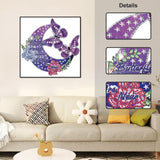 Stalente Diamond Painting Kits for Adults Moon Saying, 5D Special Shape Diamond Art Kits for Beginners, Crystal Rhinestones Diamond Painting for Home Wall Decoration Gift 12×12inch, Butterfly Stalente