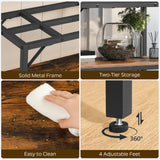 MAHANCRIS 20 Gallon Fish Tank Stand, Aquarium Stand with 2-Tier Storage Shelves, Heavy Duty Breeder Turtle Terrarium Stand Rack for Home Office, 24.0" L x 11.8" W x 24.4" H, Rustic Brown FTHR2001 MAHANCRIS