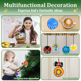 Kids Wooden Art Kit - Wooden Crafts for Kids Ages 5-12, Bracelet Making Kit Toys, Halloween Christmas Birthday Gifts for Girls Boys Teens, Creative Art for 5, 6, 7, 8, 9, 10, 11, 12 Year Old MAGETOYS