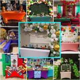 IVAPUPU 2 Pack 6FT Table Cloth for Rectangular Fitted Events Stretch Black Table Covers Washable Table Cover Spandex Tablecloth Table Protector for Party, Wedding, Cocktail, Banquet, Festival IVAPUPU