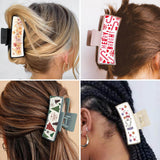 Cupoita Hair Clip, Hair Claw Clips Cover Sublimation Blanks for 4", 4.1", and 4.2" Hair Clips, Pack of 10 Cupoita
