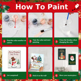 4 Pack Paint by Number for Adults, Christmas Paint by Numbers Kit for Adults Beginners, Easy DIY Acrylic Painting by Number Kits for Gifts Home Decor 8x12 Inch hkejoi