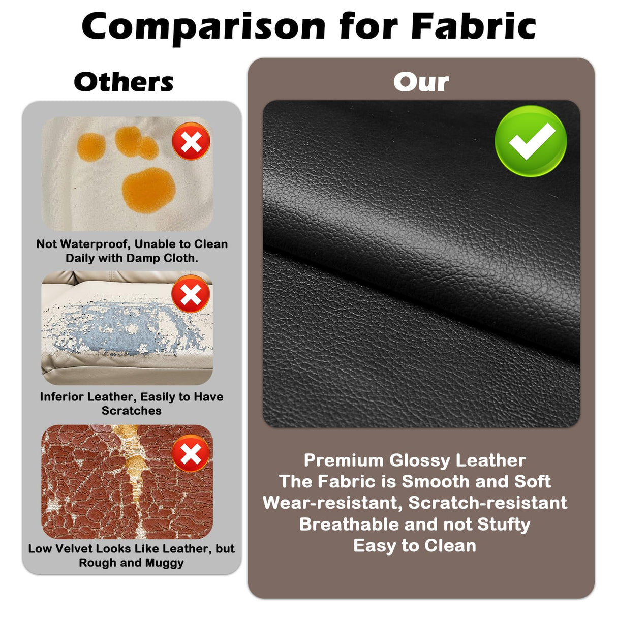 STHOUYN 85” Black Faux Leather Couch with USB, 3 Seater Sofa Couches for Living Room, Large Mid Century Modern Office Apartment Couch (Black) STHOUYN