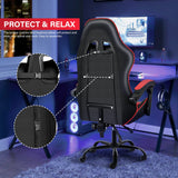 Gaming Chair,Office Computer Video Game Chair,Backrest and Seat Height Adjustable,Ergonomic Swivel Recliner Simple Deluxe