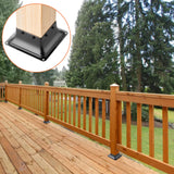 VEVOR 4x4 Post Base 4Pcs, Internal 3.6"x3.6" Heavy Duty Powder-Coated Steel Post Bracket Fit for Standard Wood Post Anchor, Decking Post Base for Deck Porch Handrail Railing Support VEVOR