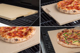 ROCKSHEAT Pizza Stone, 15"x12" Rectangular Pizza Stone for Oven Grill BBQ, Cordierite Baking Stone for Bread, Unique Built-in 4 Handles Cooking Stone ROCKSHEAT