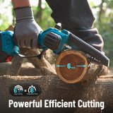 Seesii PS620 2-in-1 Electric Pole Saws: 6 Inch Mini Chainsaw Cordless with Extension Pole, 2Pcs Batteries, Brushless Chain Saw for Limb Branch Cutter, Battery Tree Trimmers Pruner,16Ft Long Reach Seesii