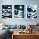 Binyuellr 6 Pack Diamond Art Kits for Adults,DIY 5D Full Drill Landscape Diamond Art Paintings, Diamond Painting Kit Gem Painting by Number Kits for Beginners, Home Wall Decor Gift 11.8×15.7inch Binyuellr