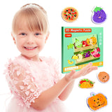 Magnetic Puzzles for Kids Ages 1-3, Travel Toddler Puzzles Ages 2-4 Year, Food Activities Toy for Boys & Girls 3-5 yo - Learning Magnet Gift for Road Trip QimuMku