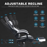 Ergonomic Video Gamer Chairs Gaming Computer Chairs Gamer Chairs for Adults Massage Lumbar Support Swivel Height Adjustable Headrest Backrest SUKIDA