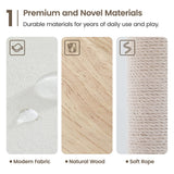 MWPO Large Modern Cat Tree, 70.1-Inch Wood Cat Tower for Indoor Cats, Multi-Level Tall Cat Condo with 2 Padded Perches, Hammock, Scratching Posts, Dangling Toys, Beige MWPO