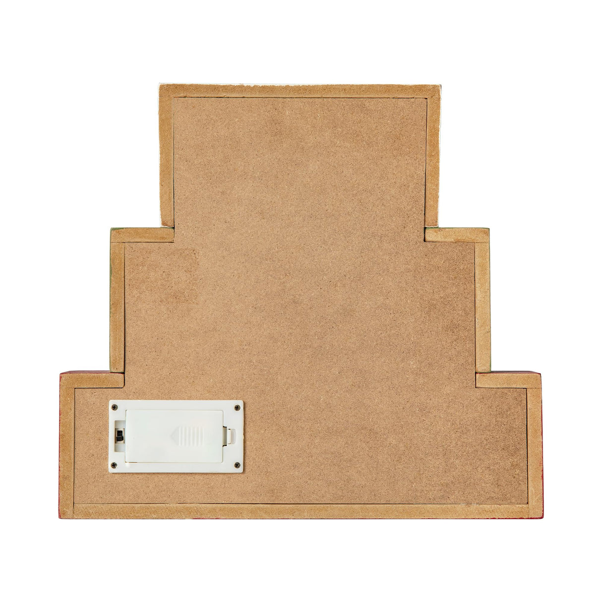 Glitzhome Wooden Block Sign, Christmas Table Decorative Signage, Believe Let It Snow Season's Greetings, 11.81 x 1.57 x 10.59 inches, MDF, Farmhouse Wood Block Decor Glitzhome