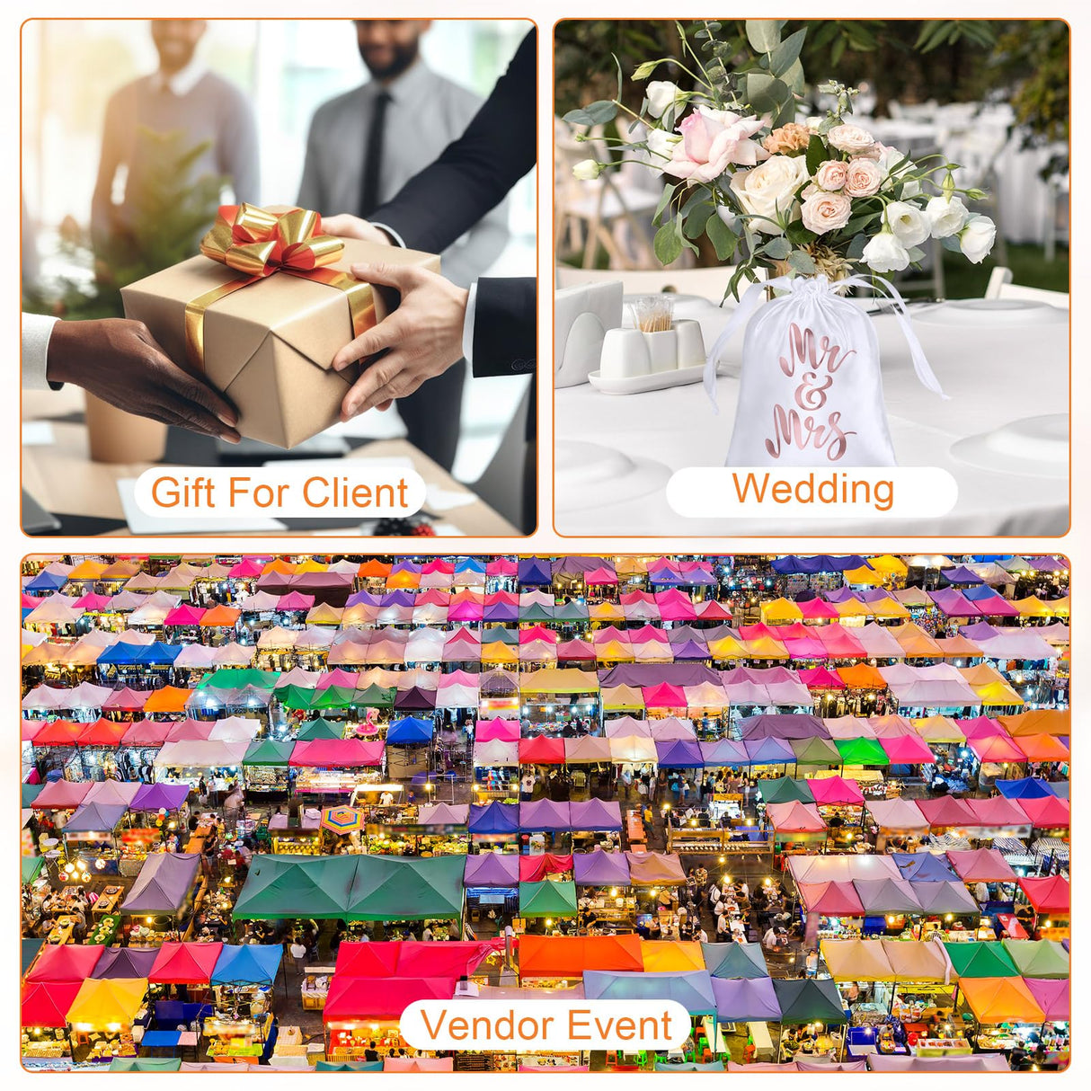 Cosblank 24 Pcs Sublimation Drawstring Bags Bulk 7x9 Inch Satin White Sublimation Gift Bags Reusable Heat Press Goodies Pouch for Christmas Party Favors Cosblank