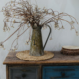 Defined Deco Woven Placemats Set of 4,12" Round Rattan Placemats,Natural Hand-Woven Water Hyacinth Placemats,Farmhouse Weave Place Mats,Rustic Braided Wicker Table Mats for Dining Table,Home,Wedding. DD DEFINED DECO