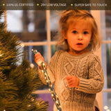 Tcamp 164FT 500 LED Christmas Lights, 8 Modes Christmas Tree Lights with Timer Memory Function, Green Wire Starry Fairy String Lights for Christmas Tree Halloween Outdoor Indoor Decor (Warm White) Tcamp