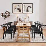 Yaheetech Leather Dining Chair 4pcs Mid-Century Modern Dining Chair with Backrest PU leather Seat Solid Metal Arm Chairs Black,Set of 4 Yaheetech