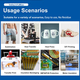 Valley'sYuMiao 4Rolls,10mm×108ft, Heat Transfer/Resistant Tape, Sublimation Tape for Transfer/Resistant, Heat Vinyl Press Tape, Polyimide Tape, No Residue, Total 432fts, Max Temp 500℉/260℃/533K Valley'sYuMiao