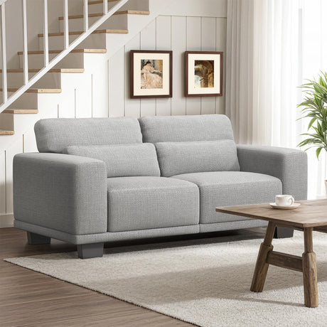 Marsail 65" Loveseat Sofa, Love Seat for Living Room, Comfy Couch with Deep Seats and Wide Armrests, Sofa Couch with Supportive Cushion and Sturdy Frame, Easy to Clean with Removable Covers, Grey Marsail