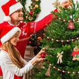 Wood Bead Garland for Christmas Tree, Christmas Wood Bead Garland Christmas Wooden Beads Garland Christmas Wood Garland Christmas Wood Bead Garland with Tassels Red and White Christmas Decor HEEYA