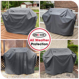 Unicook Grill Cover 75 Inch, Outdoor Heavy Duty Waterproof BBQ Grill Cover, UV & Fade Resistant Material, Compatible with Weber, Char-Broil, Nexgrill and More Grills, All Weather Resistant, Grey Unicook