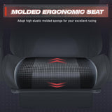 Furmax Gaming Chair, Video Game Chair with Footrest and Massage Lumbar Support, Swivel Seat Height Adjustable Computer Chair with Headrest, Racing E-Sport Gamer Chair (Black) Furmax