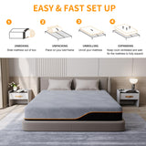 ESHINE California King Memory Foam Mattress 14 inch - 14 inch Mattress with Cooling Gel Memory Foam for Pressure Relief, Green Tea Mattress in a Box for Back Pain, CertiPUR-US Certified, Dark Grey ESHINE