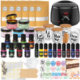 Candle Making Kit for Adults - 43 PCS Complete DIY Candle Making Supplies, Include Wax Melter, 1500G Soy Wax Beeswax, 8 Scents, 10 Dyes, 10 Jars, 20 Wicks & More - Great for Beginner, Home Decoration Candle Aider