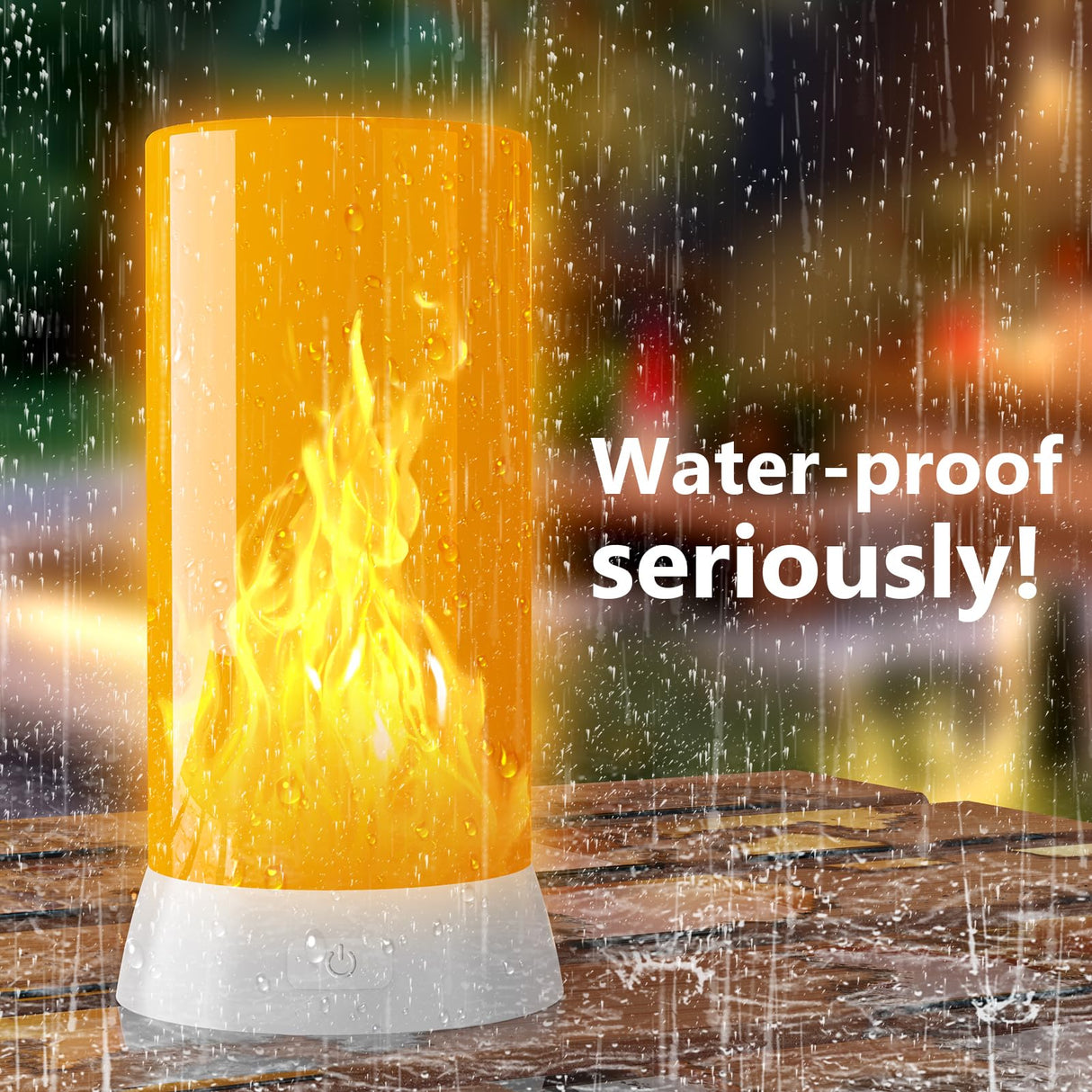 DI MORE 2PCS LED Flame Light, USB Rechargeable Flame Lamp with Remote & Timer, Waterproof Dimmable Flameless Candles Light for Home Party Garden Camping Halloween Christmas Decoration DI MORE