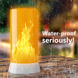 DI MORE 2PCS LED Flame Light, USB Rechargeable Flame Lamp with Remote & Timer, Waterproof Dimmable Flameless Candles Light for Home Party Garden Camping Halloween Christmas Decoration DI MORE
