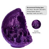 HELLO3D Purple Glitter PLA Filament 1.75mm, 3D Printing Sparkly Shining PLA Filament 1KG/Spool, Starry Sky Flash Surface, Dimensional Accuracy +/- 0.05 mm, Compatible with Most FDM 3D Printers/Pens HELLO3D