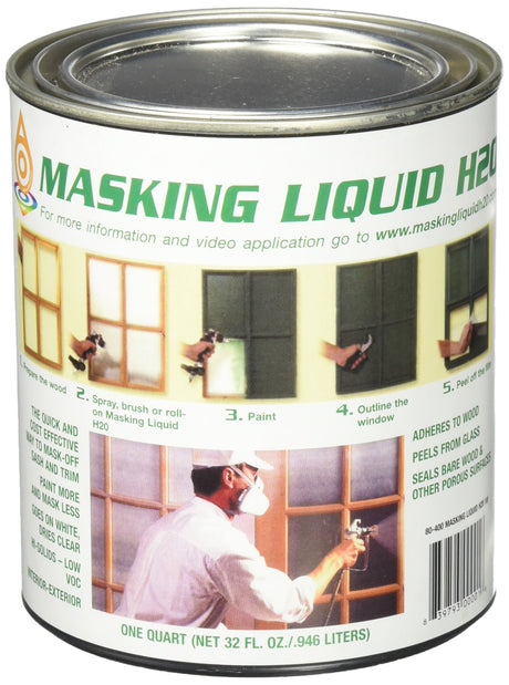ASSOCIATED PAINT Available 157026 80-400-4 H20 Masking Liquid, 1 Quart, Clear, 32 Fl Oz (Pack of 1) ASSOCIATED PAINT