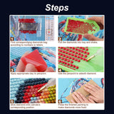 Stalente Diamond Painting Kits for Adults, 5D DIY Diamond Art Kits for Beginners Round Full Drill Diamond Painting for Home Wall Decoration Gift 12×12inch, Sun and Moon Stalente