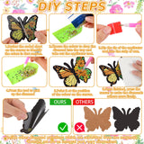 Umigy 20 Pcs Butterfly Diamond Painting Magnets Butterfly Diamond Art Stickers Refrigerator Painting Kits for Christmas Fridge Stickers(Butterfly) Umigy