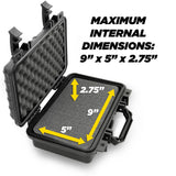 CASEMATIX Hard Gun Case for Pistols - TSA Approved Waterproof & Shockproof Gun Cases for Pistols, Compact 9mm Gun Case for Carrying Handgun with Scope and Accessories CASEMATIX