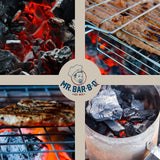 All Natural Hardwood Lump Charcoal, Burns Hotter, Longer & Cleaner, Low Ash & Easy to Light, Natural Hardwood Lump Charcoal for Grilling, Smoking, Kamado and Kettle Grills by Mr. Bar-B-Q (8-Pound Bag) Mr. Bar-B-Q