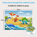 Puzzles for Kids Ages 3-5 4-6, 24 Pieces Dinosaur Wooden Jigsaw Puzzles for Toddlers Ages 3 4 5 6 Year Olds Educational Learning Toys Children Puzzles for Kids Boys and Girls OSBOO