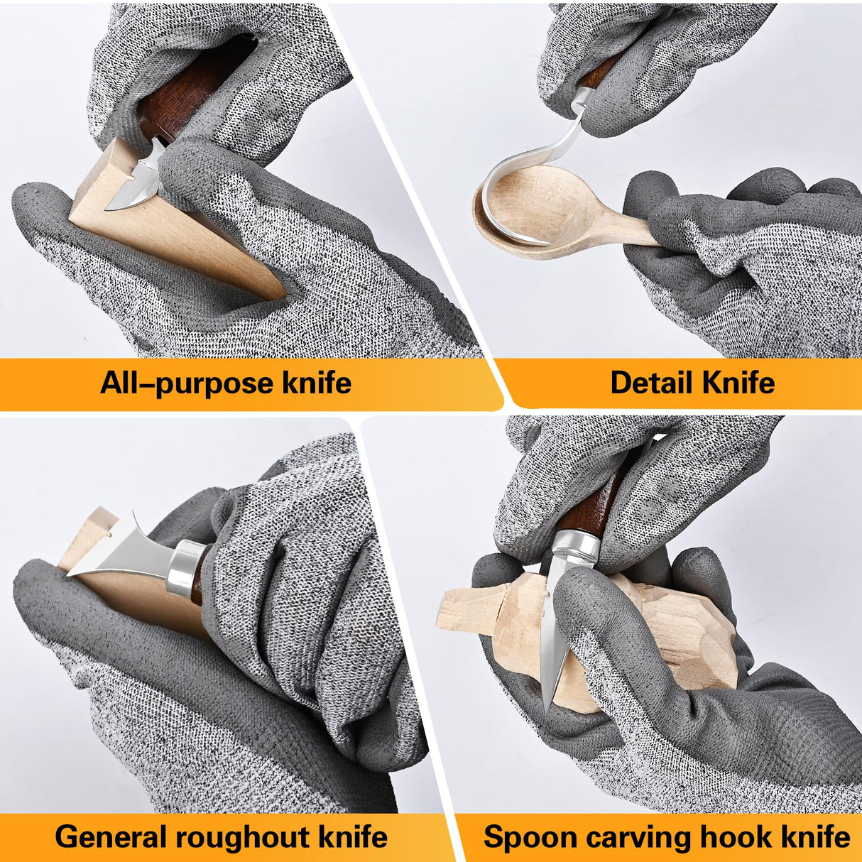 IMYMEE Deluxe Wood Carving Tools-Wood Carving Kit-Wood Carving Knife Set-Wood Whittling Kit for Beginners-Whittling Knife-Wood Carving Tool Set with Large Leather Case IMYMEE