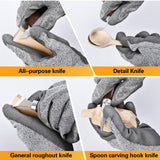 IMYMEE Deluxe Wood Carving Tools-Wood Carving Kit-Wood Carving Knife Set-Wood Whittling Kit for Beginners-Whittling Knife-Wood Carving Tool Set with Large Leather Case IMYMEE