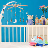 Baby Mobile Kit Frame DIY for Crib Decorative Natural Wooden Wind Chime Equipment Hanger for Infant Boy Girl Home Nursery Creative Craft Wall Balcony Hanging Toy Bell Accessories Bedroom Ceiling Decor Marsrut