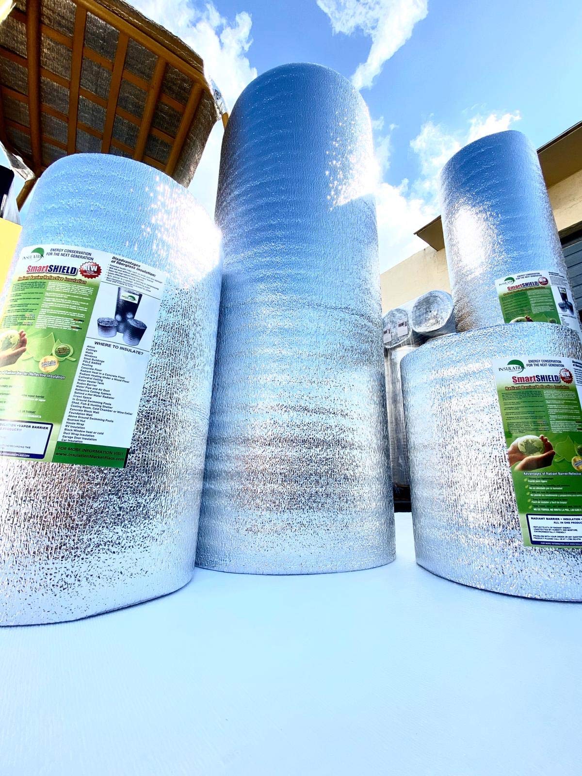 SmartSHIELD -5mm 16''X50ft Reflective Insulation Roll, Foam Core Radiant Barrier, Thermal Foil Insulation - Engineered Foil INSULATION MARKETPLACE