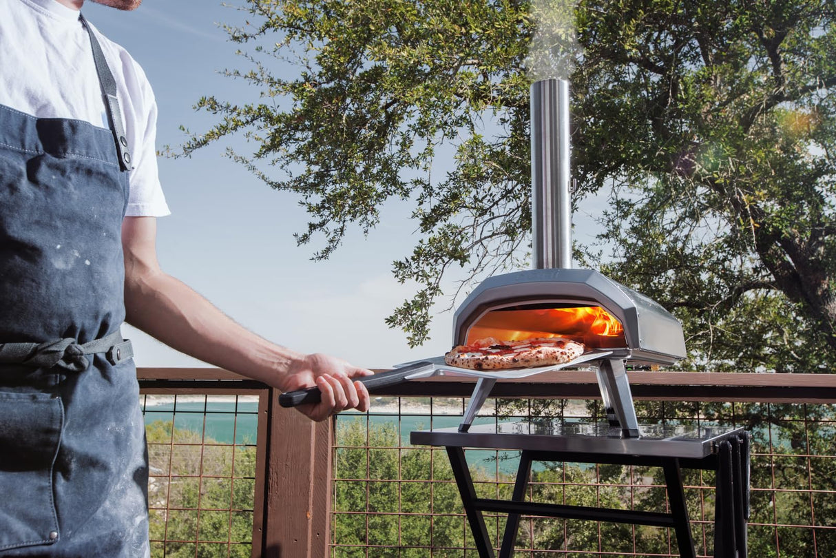 Ooni Karu 12 Multi-Fuel Outdoor Pizza Oven – Portable Wood and Gas Fired Pizza Oven with Pizza Stone, Outdoor Ooni Pizza Oven - Woodfired & Stonebaked Pizza Maker, Countertop Dual Fuel Pizza Oven ooni