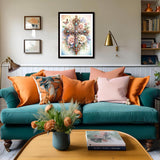 JAKI 5D Diamond Painting Kits for Adults Beginners-Cross Flower Diamond Art Kit for Adults,5D DIY Gem Art Kits for Adults for Gift Home Wall Decor(12x16inch) JAKI