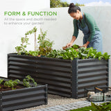 Best Choice Products 6x3x2ft Outdoor Metal Raised Garden Bed, Deep Root Box Planter for Vegetables, Flowers, Herbs, and Succulents w/ 269 Gallon Capacity - Gray Best Choice Products