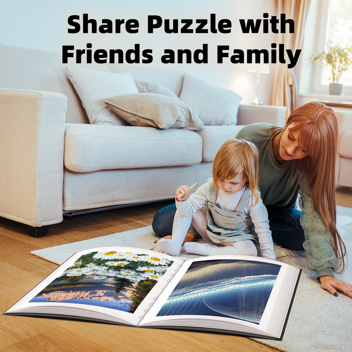 MOZOOSON Puzzle Storage Folder for 1000pcs Puzzle, Jigsaw Accessories with 25 Pockets, Large Capacity Puzzle Organizer, Dustproof and Protective Puzzle Accessory, for Puzzle Enthusiasts MOZOOSON