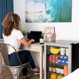 NewAir Mini Refrigerator and Cooler - 177 Mini Cans or 126 Regular Can - Drink Dispenser with Adjustable Shelves and Glass Door - Mini Fridge for Wine, Beer or Soda- Ideal for Dorm, Office, Bar NewAir