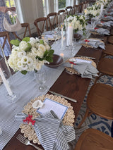 Laquedecraft 13.8" Round Corn Husk Placemats Set of 6 | Boho Rattan Woven Table Mats | Farmhouse Spring Plate Chargers Like Water Hyacinth, Seagrass for Wedding, Party, Christmas, Events Laquedecraft