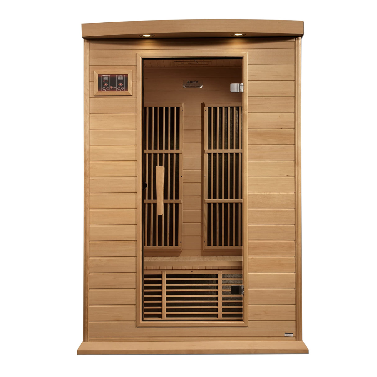 DYNAMIC SAUNAS Maxxus MX-K206-01 Elite 2-Person Near Zero EMF (Under 2 MG) FAR Infrared Sauna, (Canadian Hemlock) Curb Side Delivery DYNAMIC SAUNAS