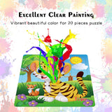 Puzzles for Kids Ages 3-5 Toddler Wooden Toys Montessori Learning Education Preschool Sets Games for Boy Girl 3 4 5+ Years Old, Pack of 6 (20 Pieces) CHAFIN