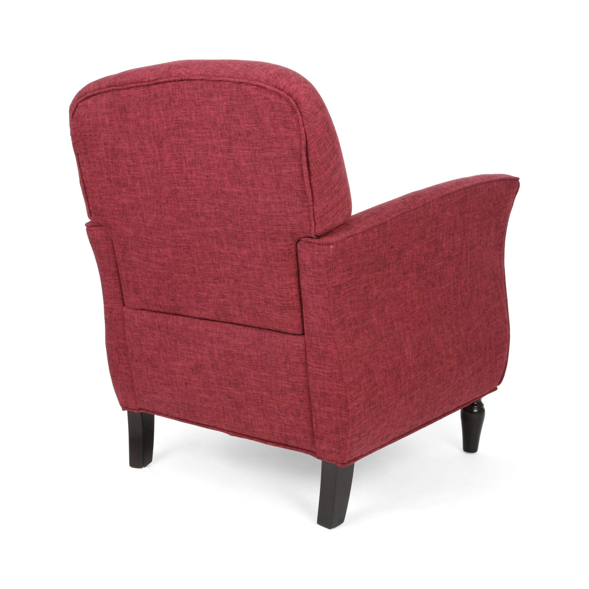 TREATLIFE HOME Traditionally-Inspired Armchair with Tweed Upholstery and Polished Legs, Retro Design, Red TREATLIFE HOME