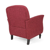 TREATLIFE HOME Traditionally-Inspired Armchair with Tweed Upholstery and Polished Legs, Retro Design, Red TREATLIFE HOME